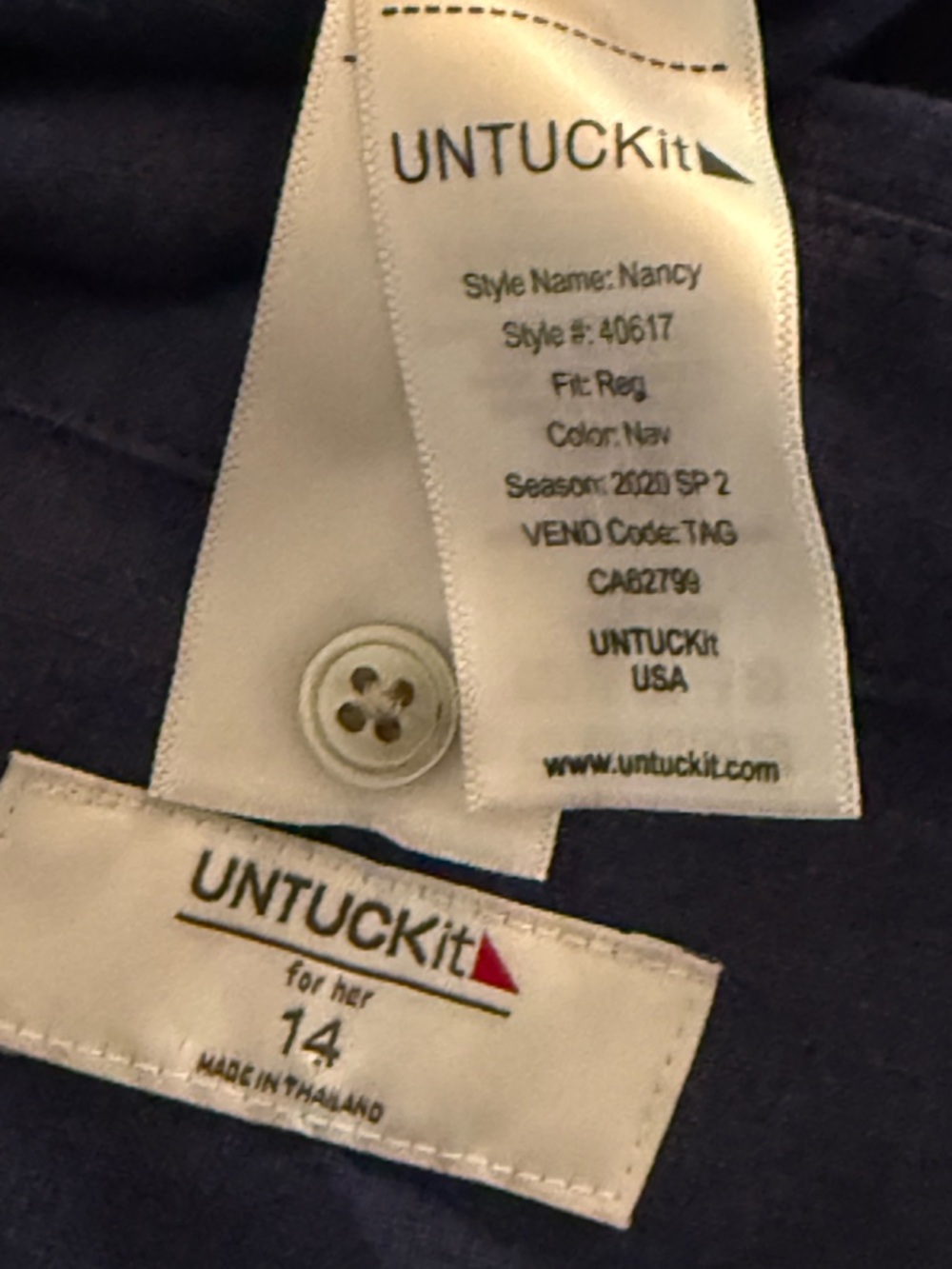 UNTUCKit Linen Shirt Dress 14 - Picture 3 of 4